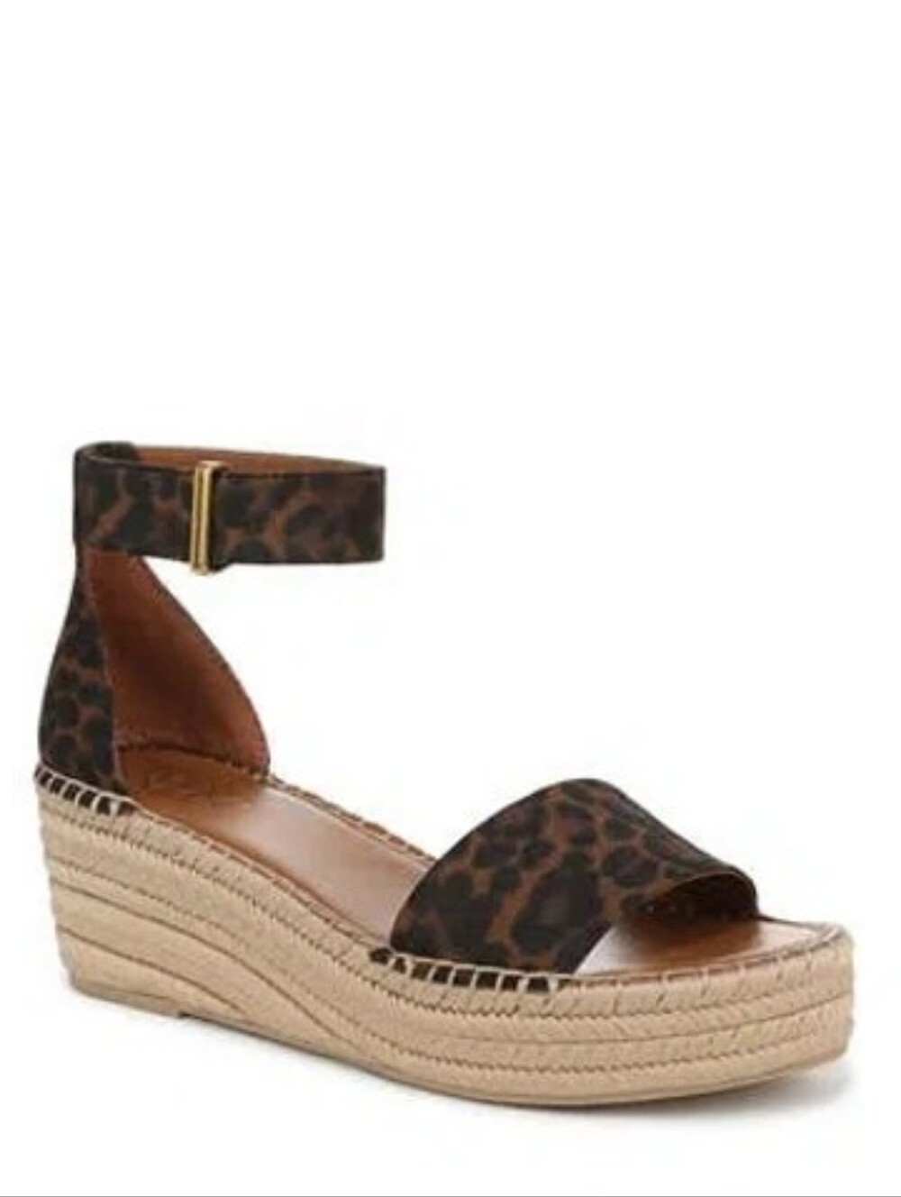 brand new FRANCO SARTO size 10 Pela Leopard Print Espadrille Paltform Sandal